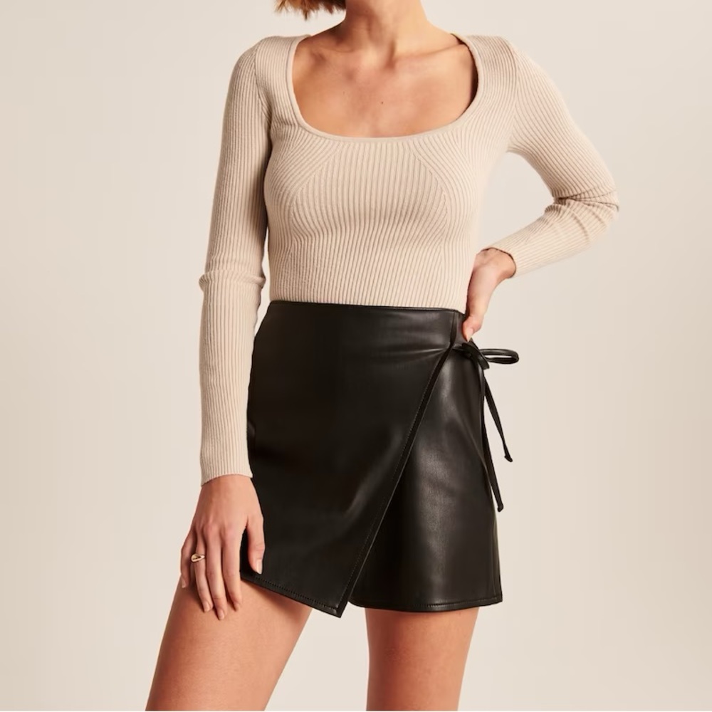 Abercrombie Leather Skort